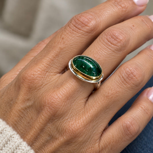 TOURMALINE 14K GOLD FILL & STERLING RING