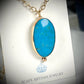 KINGMAN TURQUOISE 14K GOLD FILL PENDANT NECKLACE
