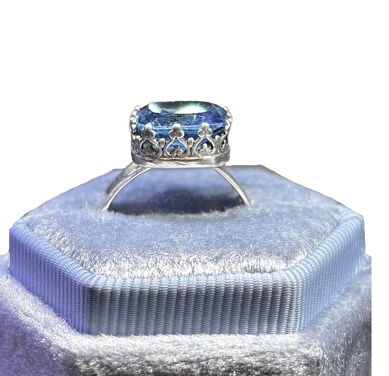 BLUE TOPAZ STERLING RING