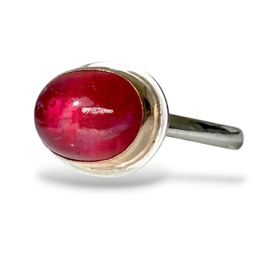AFGHAN RUBY 14k GOLD FILL & STERLING RING