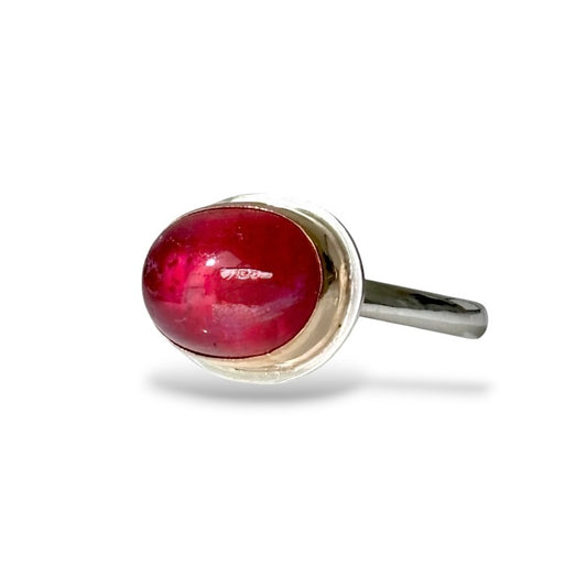AFGHAN RUBY 14k GOLD FILL & STERLING RING