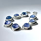 LINKED TANZANITE STERLING SILVER BRACELET