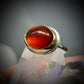 HESSONITE GARNET 14K GOLD FILL & STERLING RING