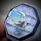 AQUA CHALCEDONY STERLING SILVER RING