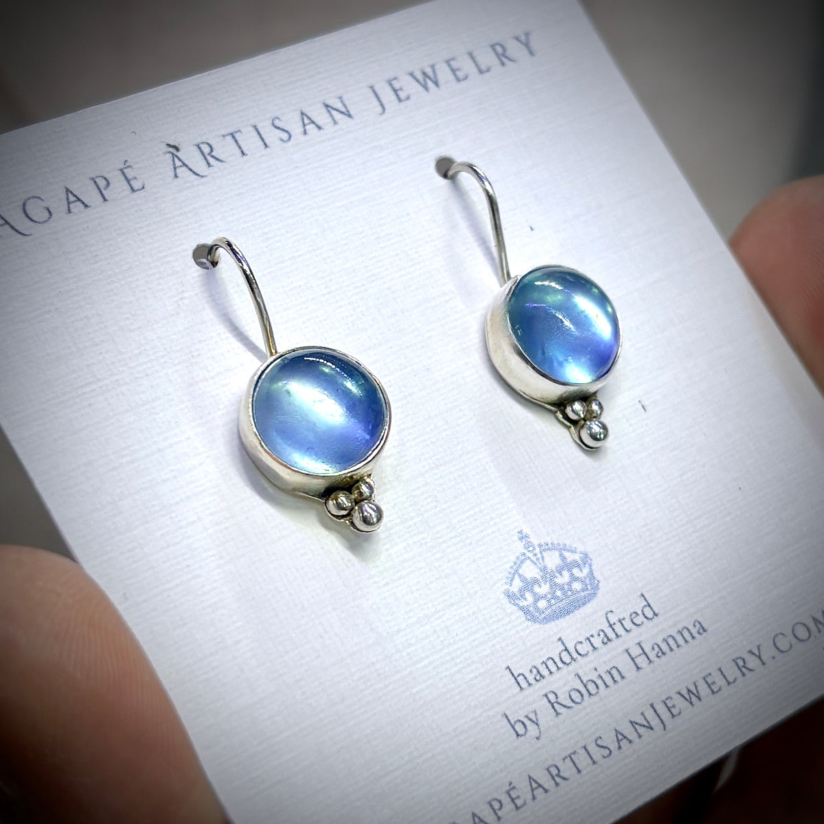 AQUAMARINE STERLING DROP EARRINGS