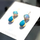 ETHIOPIAN OPAL & NACOZARI TURQUOISE 14K GOLD FILL DROP EARRINGS