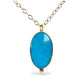 KINGMAN TURQUOISE 14K GOLD FILL PENDANT NECKLACE