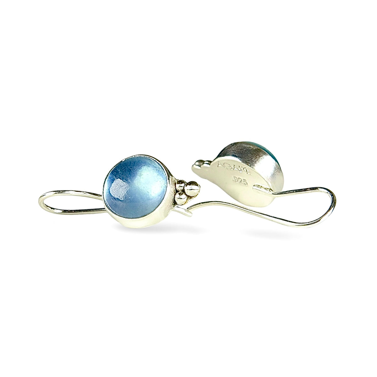 AQUAMARINE STERLING DROP EARRINGS