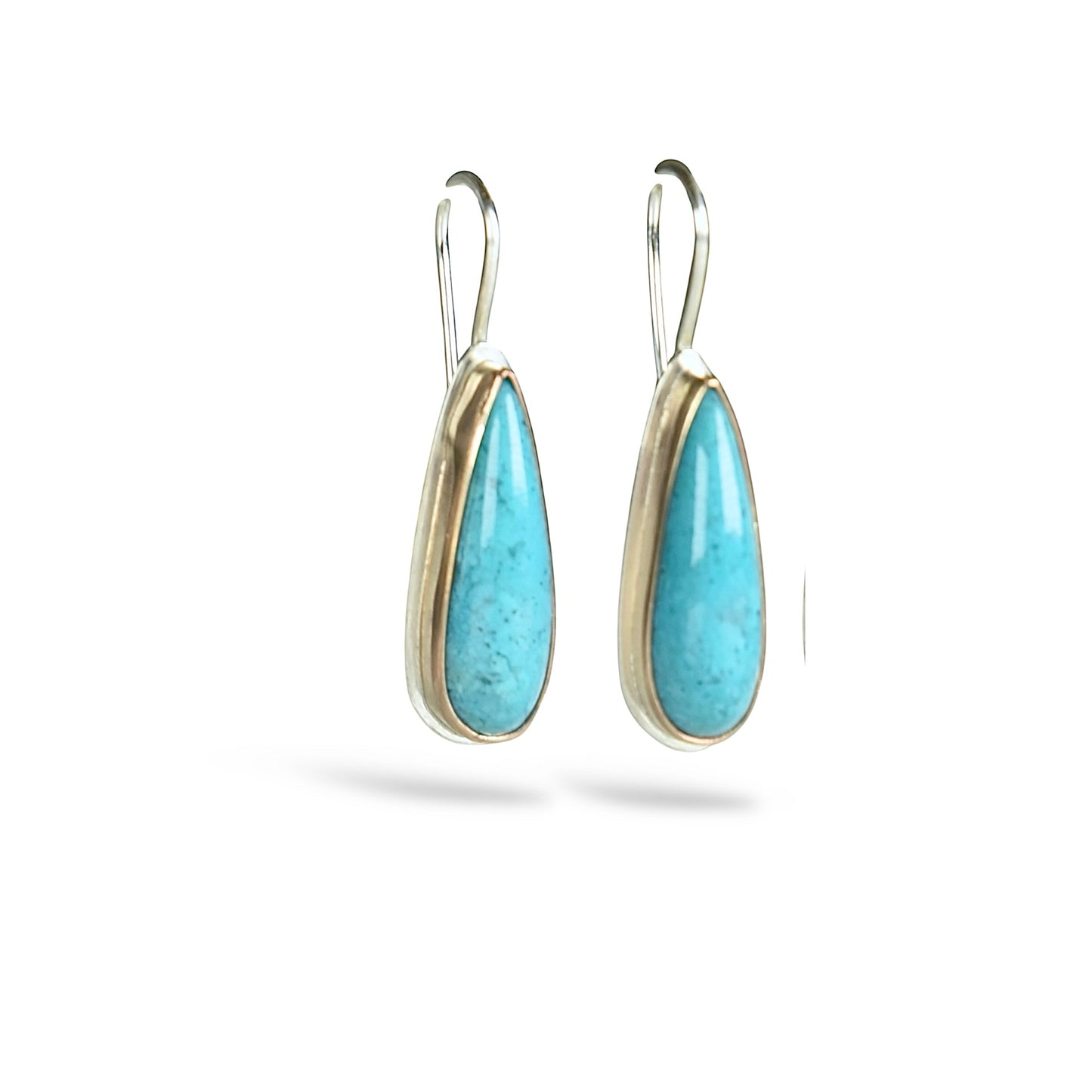 GEM SILICA 14K GOLD FILL & STERLING SILVER DROP EARRINGS