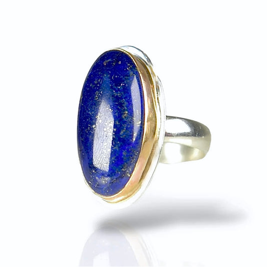 LAPIS LAZULI 14K GOLD FILL & STERLING RING