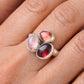 TOURMALINE CLUSTER STERLING SILVER RING