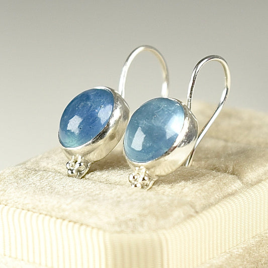 Agapé Artisan Jewelry AQUAMARINE STERLING DROP EARRINGS 14k gold filled