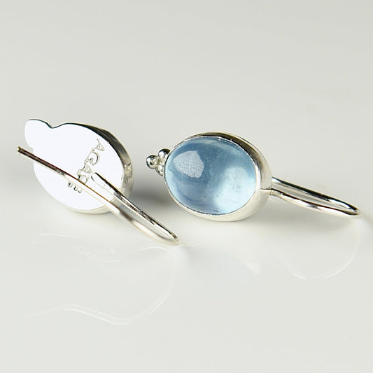 Agapé Artisan Jewelry AQUAMARINE STERLING DROP EARRINGS 14k gold filled