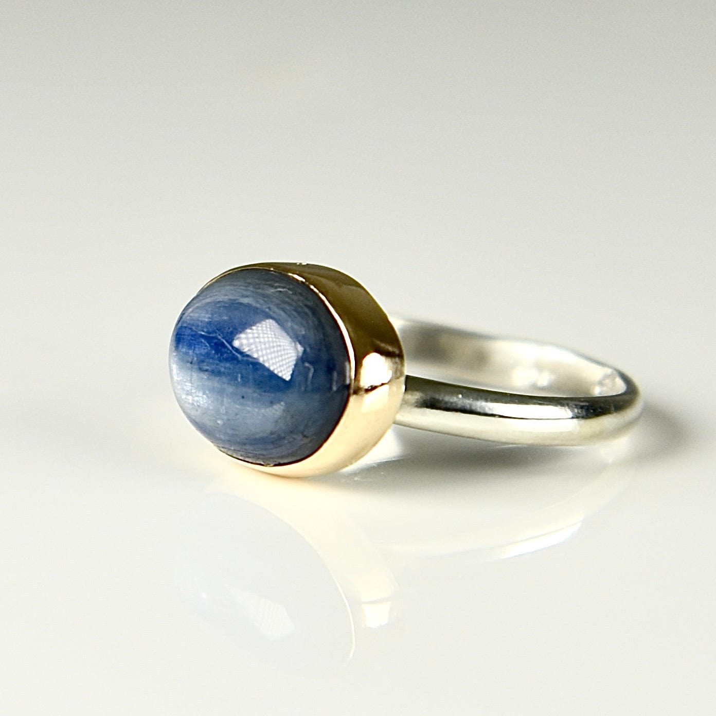 Agapé Artisan Jewelry BLUE KYANITE 14K GOLD FILL STERLING RING 14k gold filled