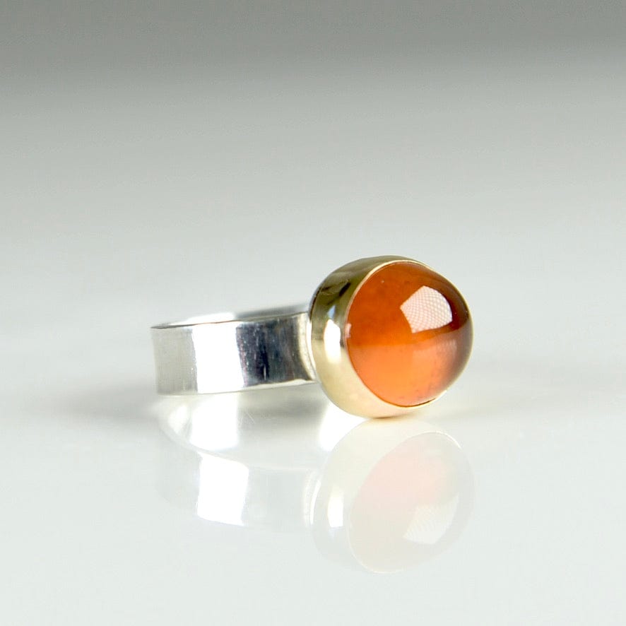 Agapé Artisan Jewelry CARNELIAN 14K GOLD FILL & STERLING RING 14k gold filled