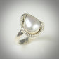 Agapé Artisan Jewelry FRESHWATER PEARL TEARDROP STERLING RING 14k gold filled