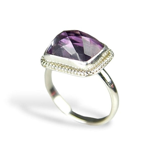 Agapé Artisan Jewelry PINK AMETHYST STERLING RING 14k gold filled