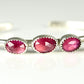 Agapé Artisan Jewelry PINK SAPPHIRE STERLING CUFF BRACELET 14k gold filled