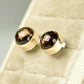 Agapé Artisan Jewelry SMOKY QUARTZ 14K GOLD FILL & STERLING STUD EARRINGS 14k gold filled