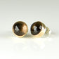 Agapé Artisan Jewelry SMOKY QUARTZ 14K GOLD FILL & STERLING STUD EARRINGS 14k gold filled