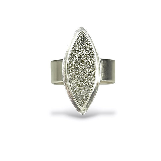 SILVER DRUZY STERLING RING
