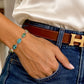 LINKED KYANITE STERLING SILVER BRACELET
