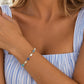 BLUE MULTI GEMSTONE & FRESHWATER PEARL BRACELET