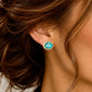 TIBETAN TURQUOISE 14K GOLD FILL STUD EARRINGS