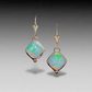 ETHIOPIAN OPAL GOLD FILL & STERLING EARRINGS