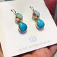 ETHIOPIAN OPAL & NACOZARI TURQUOISE 14K GOLD FILL DROP EARRINGS