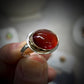 HESSONITE GARNET 14K GOLD FILL & STERLING RING