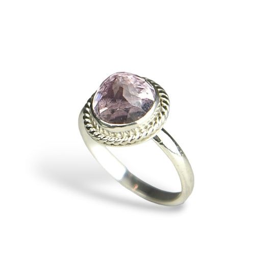 KUNZITE STERLING RING