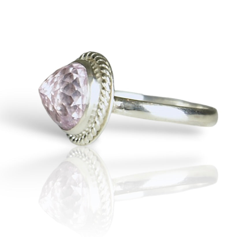 KUNZITE STERLING RING