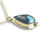 TEARDROP LONDON BLUE TOPAZ 14K GOLD FILL & STERLING PENDANT NECKLACE