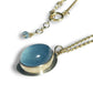 AQUAMARINE 14K GOLD FILL & STERLING PENDANT NECKLACE
