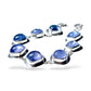 LINKED TANZANITE STERLING SILVER BRACELET