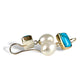 SLEEPING BEAUTY TURQUOISE & FRESHWATER PEARL 14K GOLD FILL & STERLING SILVER EARRINGS