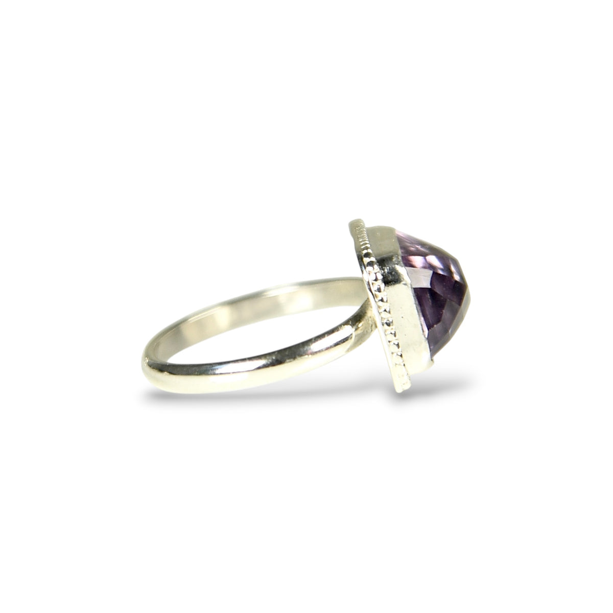 PINK AMETHYST STERLING RING