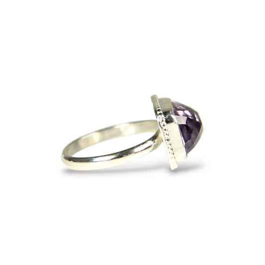 PINK AMETHYST STERLING RING
