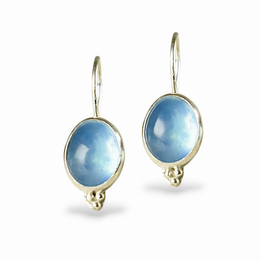 AQUAMARINE STERLING DROP EARRINGS