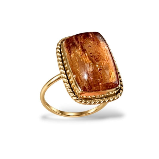 IMPERIAL TOPAZ 14K GOLD FILL RING