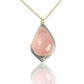 PINK TEARDROP MORGANITE 14K GOLD FILL & STERLING PENDANT NECKLACE