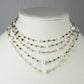 Agape Artisan Jewelry LONG MULTI GEMSTONE LINKED NECKLACE 14k gold filled